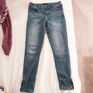 Stretchy zip up jeans